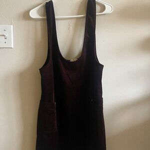 SAGE The Label Overall Dress Maroon Size Medium